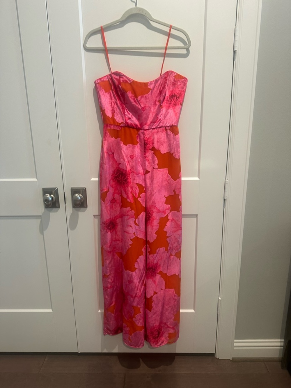 Hutch Pink & Orange Floral Strapless Jumpsuit - a true wow factor!